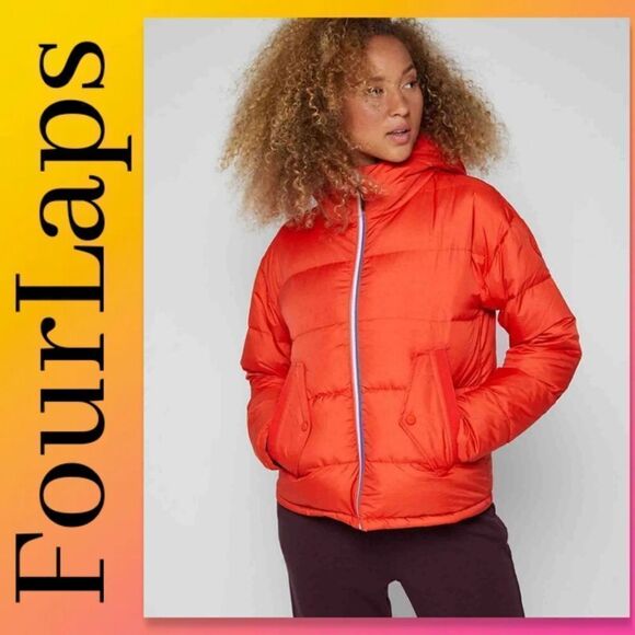 FourLaps Cover Down Jacket Available In BLACK AND FLAME - Picture 1 of 16
